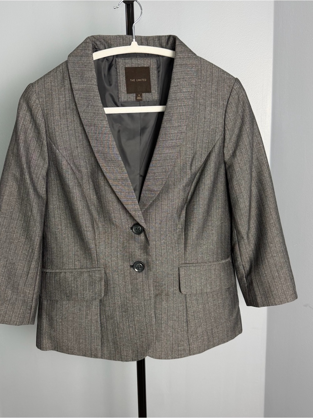 The Limited Women's Gray Pinstripe Blazer Jacket size